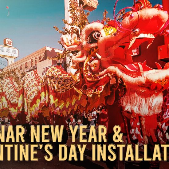 A Lunar New Year & Valentine’s Day Installation