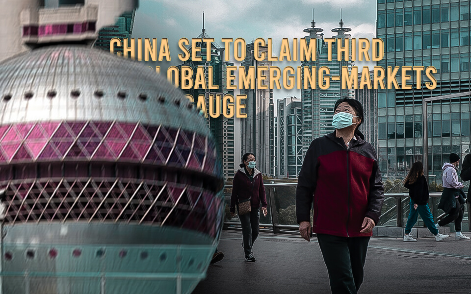 China Set to Claim Third of Global Emerging-Markets Stock Gauge