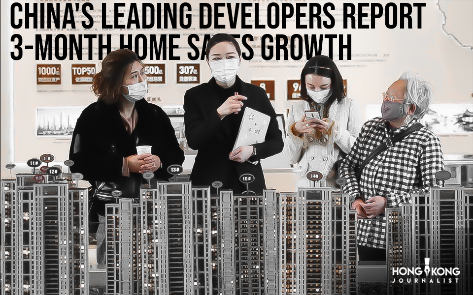 China's leading developers report 3-month home sales growth